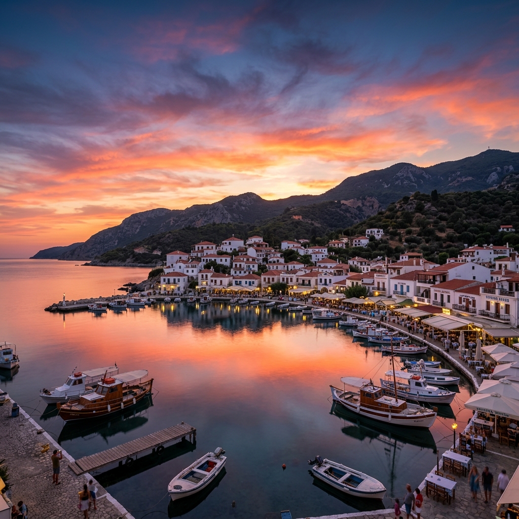 Samos Kokkari Gün Batımı